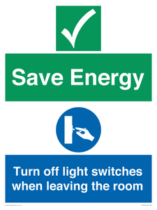 CV10591: Save Energy - Please Turn off lights when leaving the room
