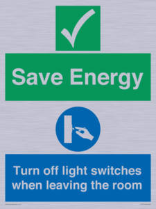 CV10591: Save Energy - Please Turn off lights when leaving the room