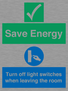 CV10591: Save Energy - Please Turn off lights when leaving the room