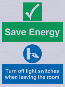 CV10591: Save Energy - Please Turn off lights when leaving the room