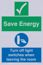 CV10591: Save Energy - Please Turn off lights when leaving the room