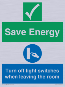 CV10591: Save Energy - Please Turn off lights when leaving the room