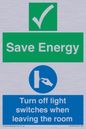CV10591: Save Energy - Please Turn off lights when leaving the room