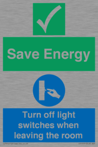 CV10591: Save Energy - Please Turn off lights when leaving the room