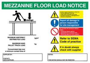 CV12977: MEZZANINE FLOOR LOAD NOTICE