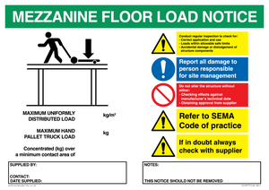 CV12977: MEZZANINE FLOOR LOAD NOTICE
