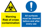 CV13139: Warning risk of cross contamination All surfaces must be cleaned before and after every use