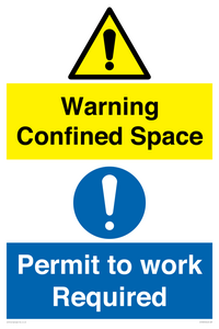 CV13205: Warning Confined Space Permit to work Required