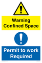 CV13205: Warning Confined Space Permit to work Required