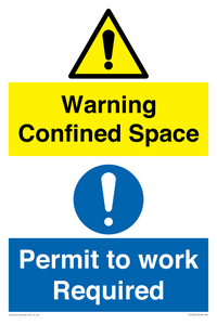 CV13205: Warning Confined Space Permit to work Required