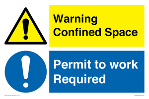 CV13205: Warning Confined Space Permit to work Required