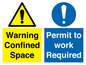 CV13205: Warning Confined Space Permit to work Required