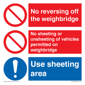CV13390: Weighbridge sheeting combination sign