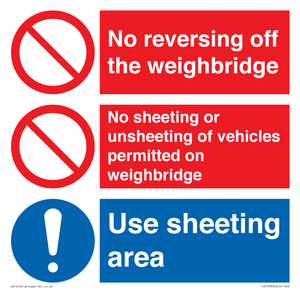 CV13390: Weighbridge sheeting combination sign
