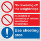 CV13390: Weighbridge sheeting combination sign