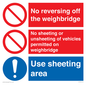 CV13390: Weighbridge sheeting combination sign
