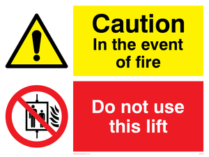 CV140: Event of fire do not use lift