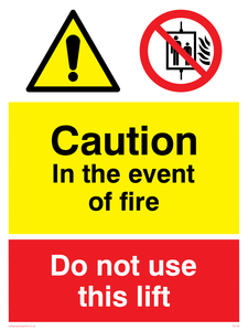 CV140: Event of fire do not use lift