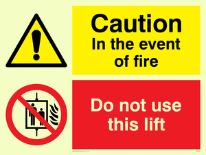 CV140: Event of fire do not use lift