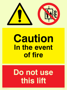 CV140: Event of fire do not use lift