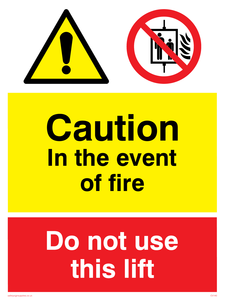 CV140: Event of fire do not use lift