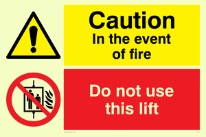 CV140: Event of fire do not use lift