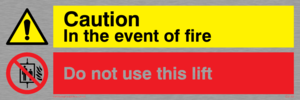 CV140: Event of fire do not use lift