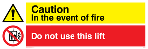 CV140: Event of fire do not use lift