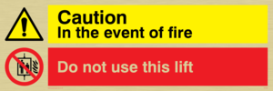 CV140: Event of fire do not use lift