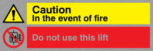 CV140: Event of fire do not use lift
