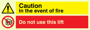 CV140: Event of fire do not use lift