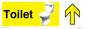 CV14230: Toilet Sign Dementia Friendly Yellow Directional