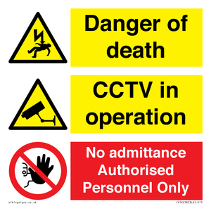CV16258: Danger of death, CCTV, No admittance