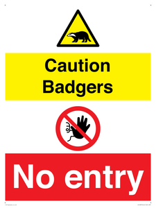 CV16879: Caution Badgers No entry