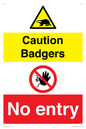 CV16879: Caution Badgers No entry