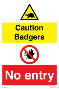 CV16879: Caution Badgers No entry