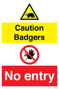 CV16879: Caution Badgers No entry