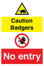 CV16879: Caution Badgers No entry