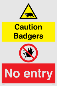 CV16879: Caution Badgers No entry