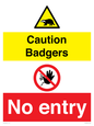 CV16879: Caution Badgers No entry