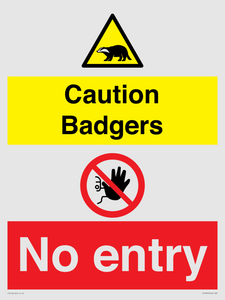 CV16879: Caution Badgers No entry