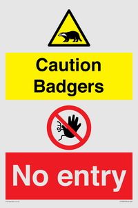 CV16879: Caution Badgers No entry