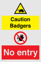 CV16879: Caution Badgers No entry