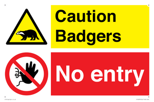 CV16879: Caution Badgers No entry