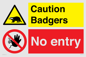 CV16879: Caution Badgers No entry