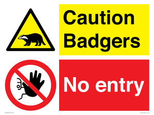 CV16879: Caution Badgers No entry