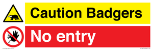 CV16879: Caution Badgers No entry