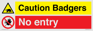CV16879: Caution Badgers No entry