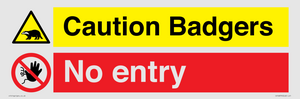 CV16879: Caution Badgers No entry