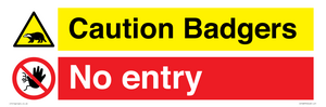 CV16879: Caution Badgers No entry